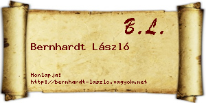 Bernhardt László névjegykártya