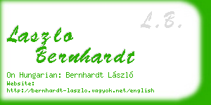 laszlo bernhardt business card